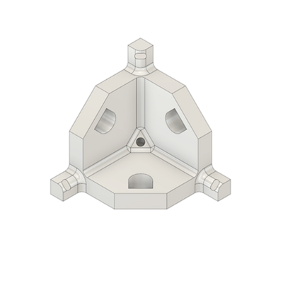MODULAR SOLUTIONS CONNECTOR<br>3-WAY BODY CONNECTION ANGLE W/ HARDWARE